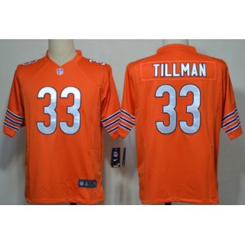 Nike Chicago Bears #33 Charles Tillman Orange Game Jersey