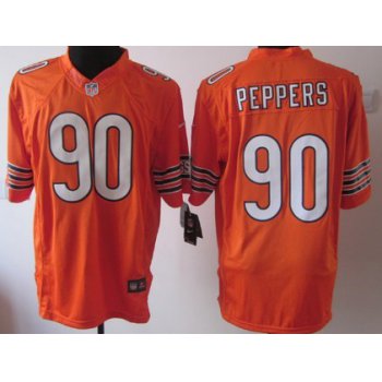 Nike Chicago Bears #90 Julius Peppers Orange Limited Jersey