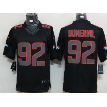 Nike Denver Broncos #92 Elvis Dumervil Black Impact Limited Jersey