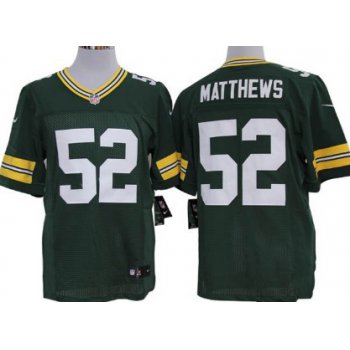 Nike Green Bay Packers #52 Clay Matthews Green Elite Jersey