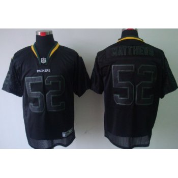 Nike Green Bay Packers #52 Clay Matthews Lights Out Black Elite Jersey