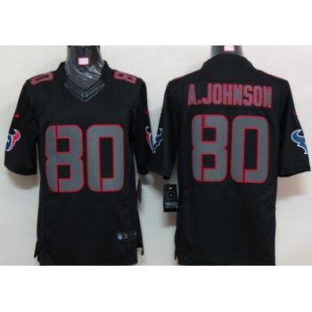 Nike Houston Texans #80 Andre Johnson Black Impact Limited Jersey
