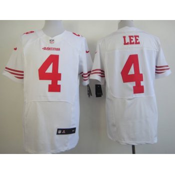 Nike San Francisco 49ers #4 Andy Lee White Elite Jersey