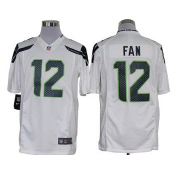 Nike Seattle Seahawks #12 Fan White Limited Jersey