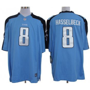 Nike Tennessee Titans #8 Matt Hasselbeck Light Blue Limited Jersey