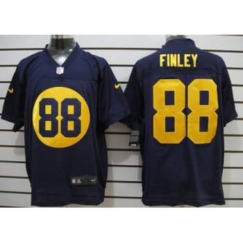 Nike Green Bay Packers #88 Jermichael Finley Navy Blue Elite Jersey