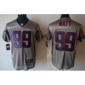 Nike Houston Texans #99 J.J. Watt Gray Shadow Elite Jersey