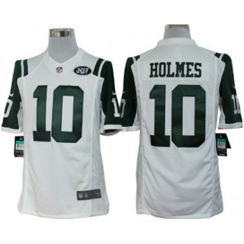 Nike New York Jets #10 Santonio Holmes White Limited Jersey