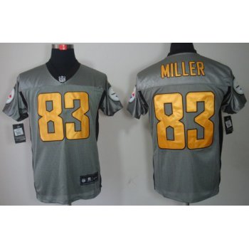 Nike Pittsburgh Steelers #83 Heath Miller Gray Shadow Elite Jersey