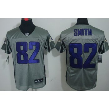 Nike Baltimore Ravens #82 Torrey Smith Gray Shadow Elite Jersey