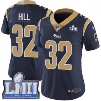 #32 Limited Troy Hill Navy Blue Nike NFL Home Women's Jersey Los Angeles Rams Vapor Untouchable Super Bowl LIII Bound