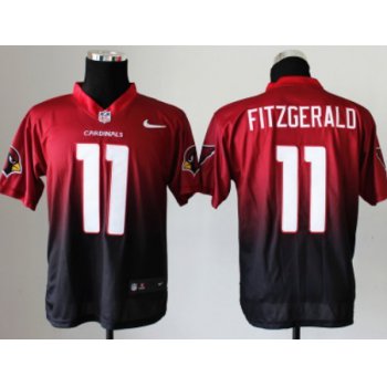 Nike Arizona Cardinals #11 Larry Fitzgerald Red/Black Fadeaway Elite Jersey