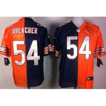 Nike Chicago Bears #54 Brian Urlacher Blue/Orange Two Tone Elite Jersey