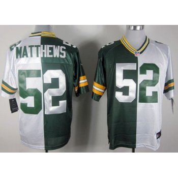 Nike Green Bay Packers #52 Clay Matthews Green/White Two Tone Elite Jersey