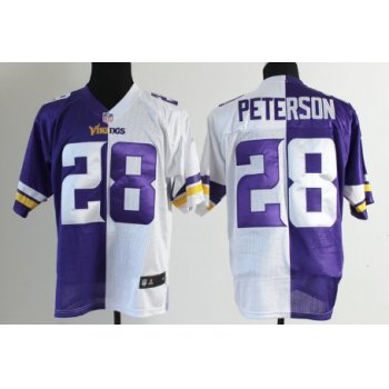 Nike Minnesota Vikings #28 Adrian Peterson 2013 Purple/White Two Tone Elite Jersey