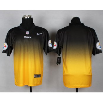 Nike Pittsburgh Steelers Blank Black/Yellow Fadeaway Elite Jersey
