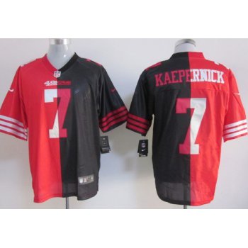 Nike San Francisco 49ers #7 Colin Kaepernick Red/Black Two Tone Elite Jersey