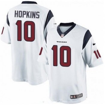Men's Houston Texans #10 DeAndre Hopkins White Road Stitched NFL Nike Game Jersey