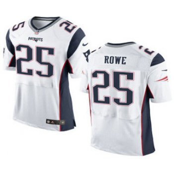 Men's New England Patriots #25 Eric Rowe NEW White Road Stitched NFL Nike Elite Jersey