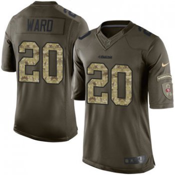 Nike 49ers #20 Jimmie Ward Green Men's Stitched NFL Limited Salute to Service Jersey