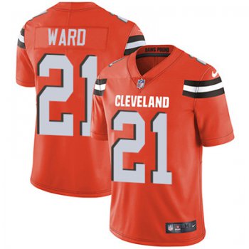 Nike Cleveland Browns #21 Denzel Ward Orange Alternate Men's Stitched NFL Vapor Untouchable Limited Jersey