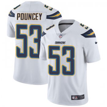 Nike Los Angeles Chargers #53 Mike Pouncey White Men's Stitched NFL Vapor Untouchable Limited Jersey