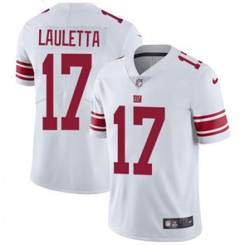 Nike New York Giants #17 Kyle Lauletta White Men's Stitched NFL Vapor Untouchable Limited Jersey