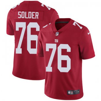 Nike New York Giants #76 Nate Solder Red Alternate Men's Stitched NFL Vapor Untouchable Limited Jersey