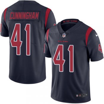 Nike Houston Texans #41 Zach Cunningham Navy Blue Men's Stitched NFL Limited Rush Jersey
