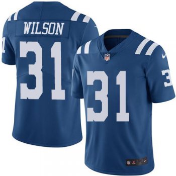 Nike Indianapolis Colts #31 Quincy Wilson Royal Blue Men's Stitched NFL Limited Rush Jersey