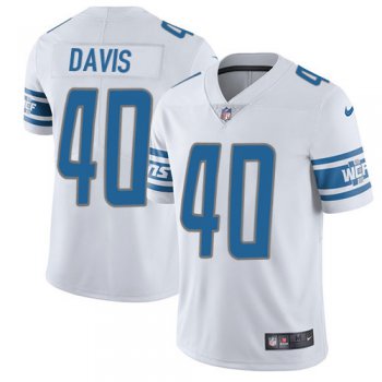 Nike Men's Detroit Lions #40 Jarrad Davis Vapor Untouchable Limited White Road Jersey