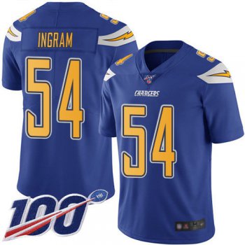 Nike Chargers #54 Melvin Ingram Electric Blue Men's Stitched NFL Limited Rush 100th Season Jersey