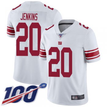 Nike Giants #20 Janoris Jenkins White Men's Stitched NFL 100th Season Vapor Limited Jersey