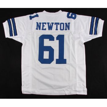 Dallas Cowboys #61 Nate Newton White Throwback Jersey