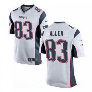 Men's New England Patriots #83 Dwayne Allen White Road Stitched NFL Nike Elite Jersey