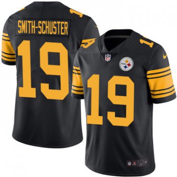 Nike Pittsburgh Steelers #19 JuJu Smith-Schuster Black Men's Stitched NFL Limited Rush Jersey
