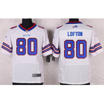 Men's Buffalo Bills #80 James Lofton White Retired Player NFL Nike Elite Jersey
