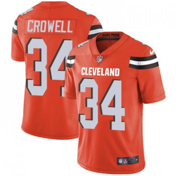 Nike Cleveland Browns #34 Isaiah Crowell Orange Alternate Men's Stitched NFL Vapor Untouchable Limited Jersey
