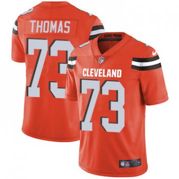 Nike Cleveland Browns #73 Joe Thomas Orange Alternate Men's Stitched NFL Vapor Untouchable Limited Jersey