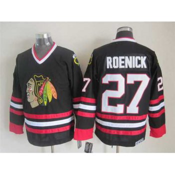 Chicago Blackhawks #27 Jeremy Roenick Black CCM Vintage Throwback Jersey