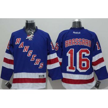 Men's New York Rangers #16 Derick Brassard Light Blue Jersey