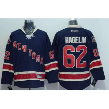 Men's New York Rangers #62 Carl Hagelin Navy Blue Third 85TH Jersey