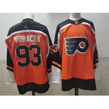 Men's Philadelphia Flyers #93 Jakub Voracek Orange Adidas 2020-21 Stitched NHL Jersey