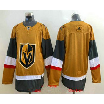 Men's Vegas Golden Knights Blank Gold 2020-21 Alternate Stitched Adidas Jersey