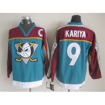 Anaheim Ducks #9 Paul Kariya Blue Throwback CCM Jersey