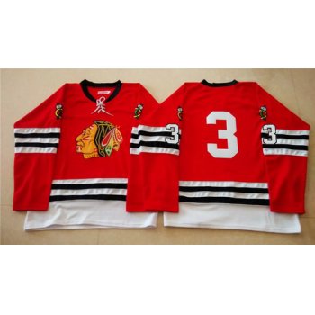 Chicago Blackhawks #3 Keith Magnuson 1960-61 Red Vintage Jersey