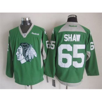 Chicago Blackhawks #65 Andrew Shaw 2014 Training Green Jersey
