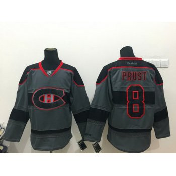 Montreal Canadiens #8 Brandon Prust Charcoal Gray Jersey