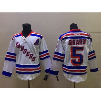 New York Rangers #5 Dan Girardi White Jersey