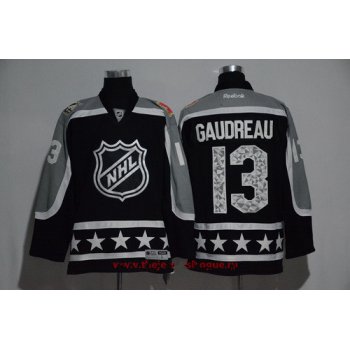 Men's Pacific Division Calgary Flames #13 Johnny Gaudreau Reebok Black 2017 NHL All-Star Stitched Ice Hockey Jersey